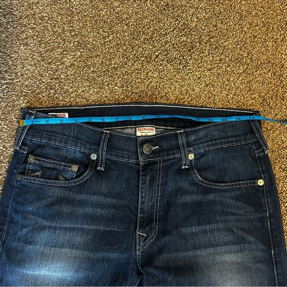 True Religion Danny Section Jeans Mens‎ 36 Dark Wash Straight Leg Made in USA